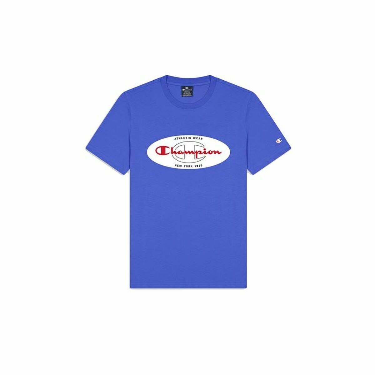Maglia a Maniche Corte Uomo Champion Crewneck Azzurro Taglia:M