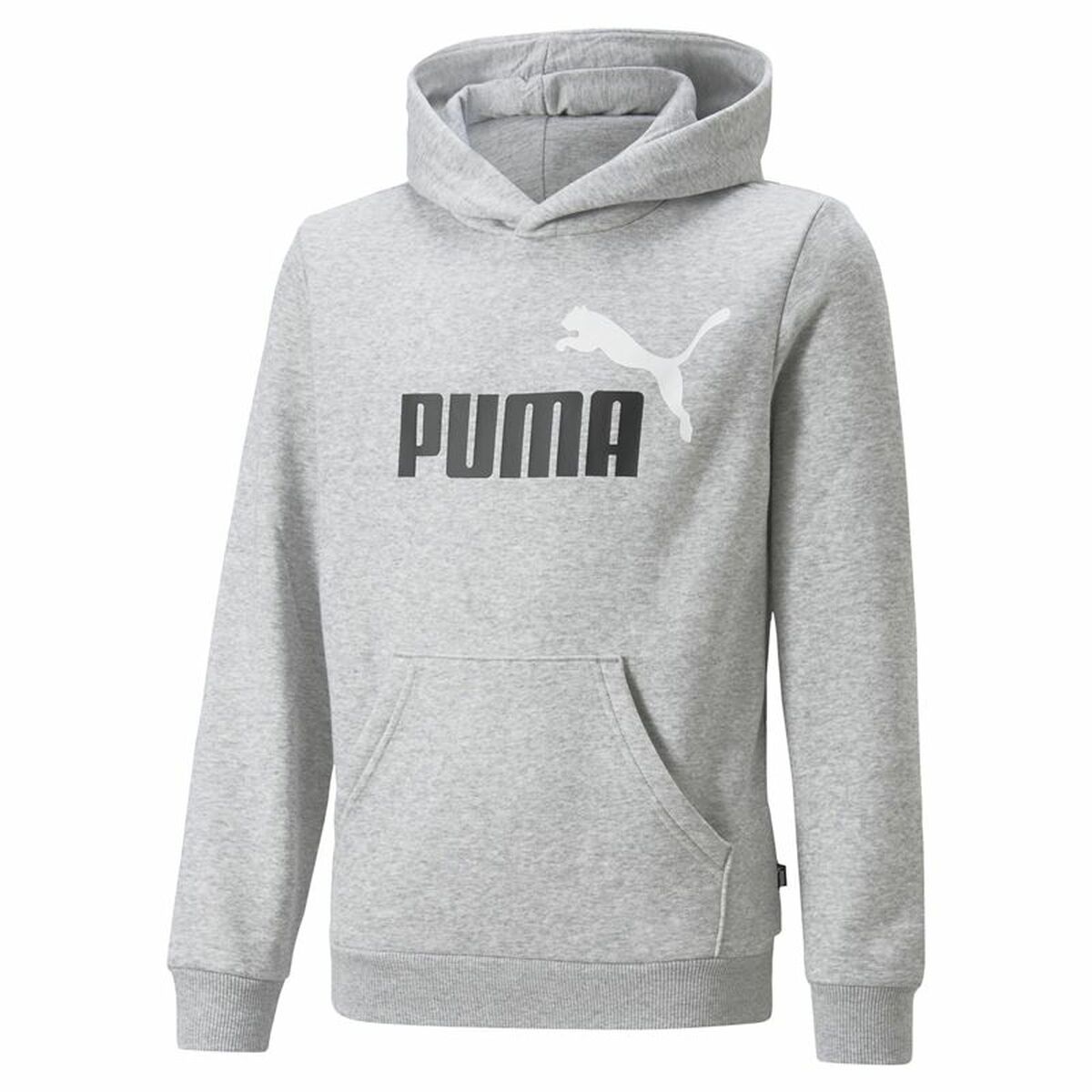 Felpa per Bambini Puma Ess+ 2 Col Big Logo Grigio chiaro Taglia:Taglia - 7-8 Anni