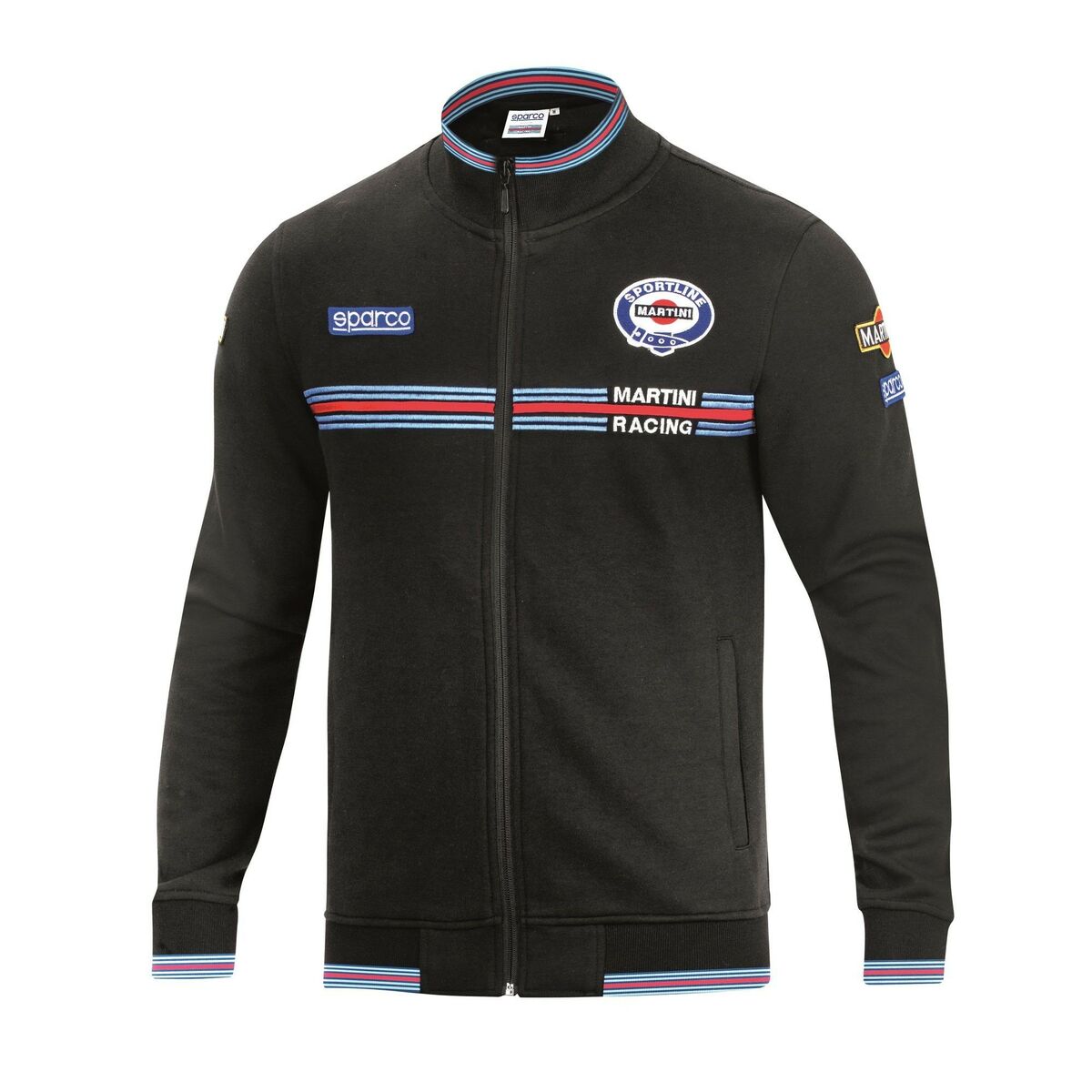 Felpa con Cappuccio Uomo Sparco Martini Racing Nero Taglia:XS