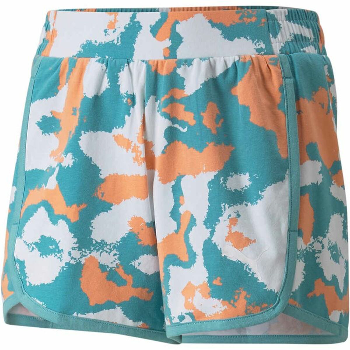 Pantaloncini Sportivi per Bambini Puma Alpha AOP Bianco Azzurro Verde Taglia:Taglia - 7-8 Anni