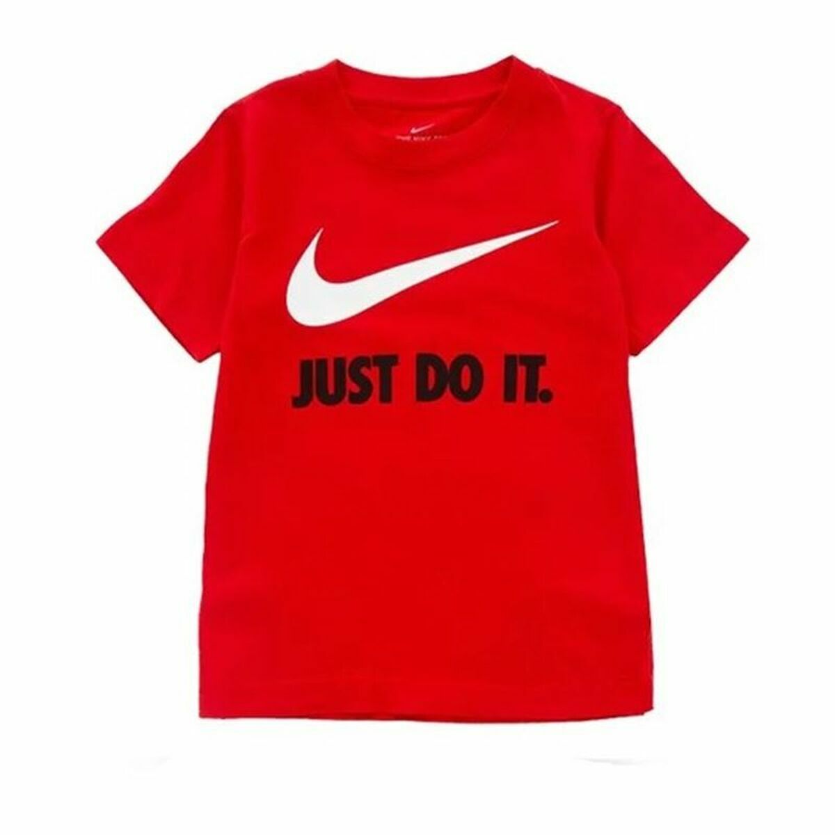 Maglia a Maniche Corte per Bambini Nike Swoosh Rosso Taglia:6 anni