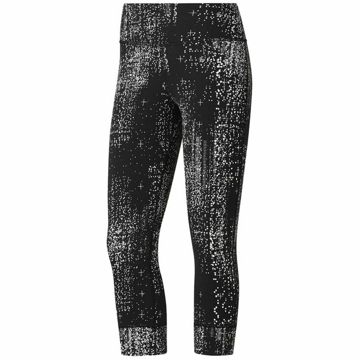 Leggings Sportivo da Donna Reebok Lux 3/4 Nero Taglia:XS