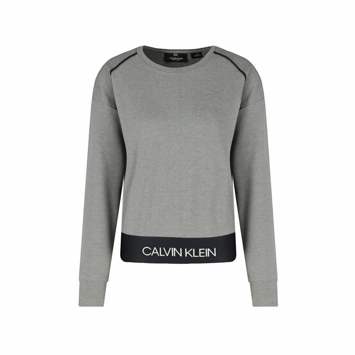 Felpa senza Cappuccio Donna Calvin Klein Grigio chiaro Taglia:M