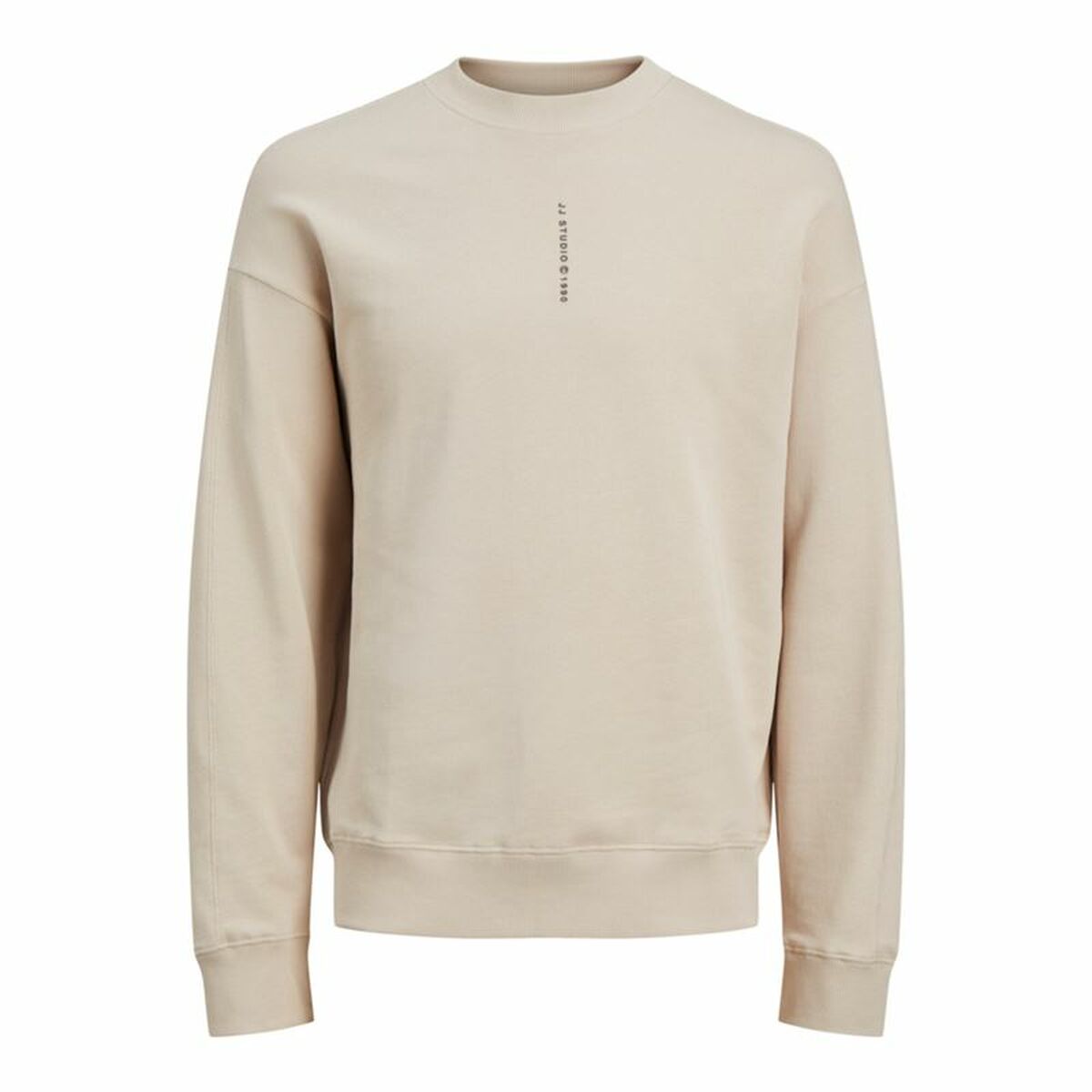 Felpa senza Cappuccio Uomo Jack & Jones Jjmicah Neck Moonbeam Bianco Taglia:XXL