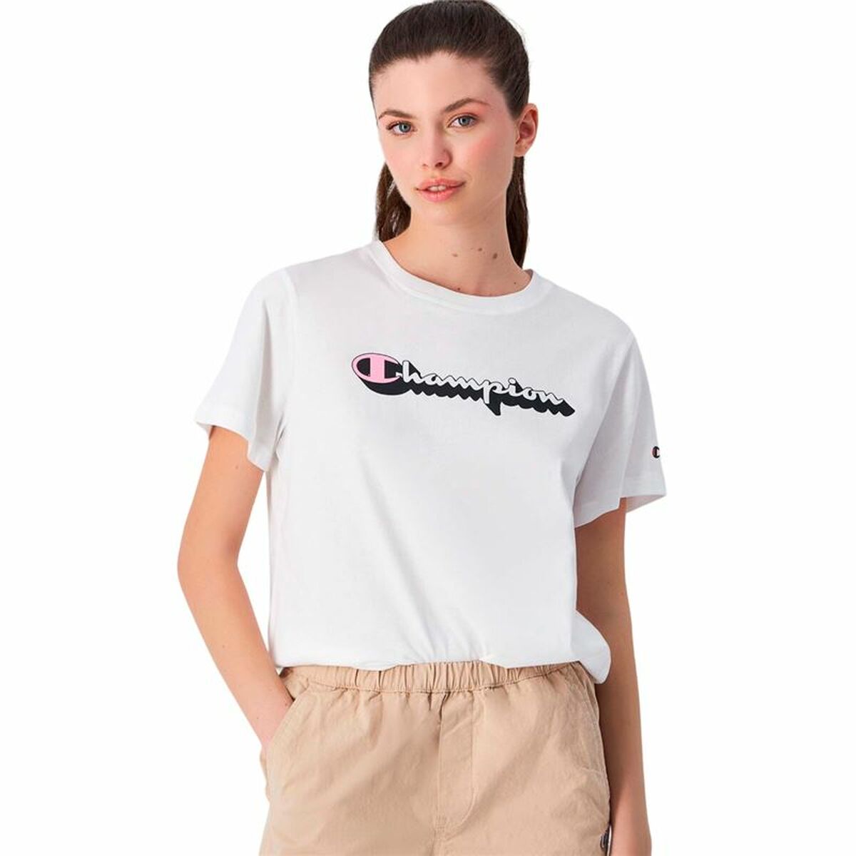 Maglia a Maniche Corte Donna Champion Taglia:L