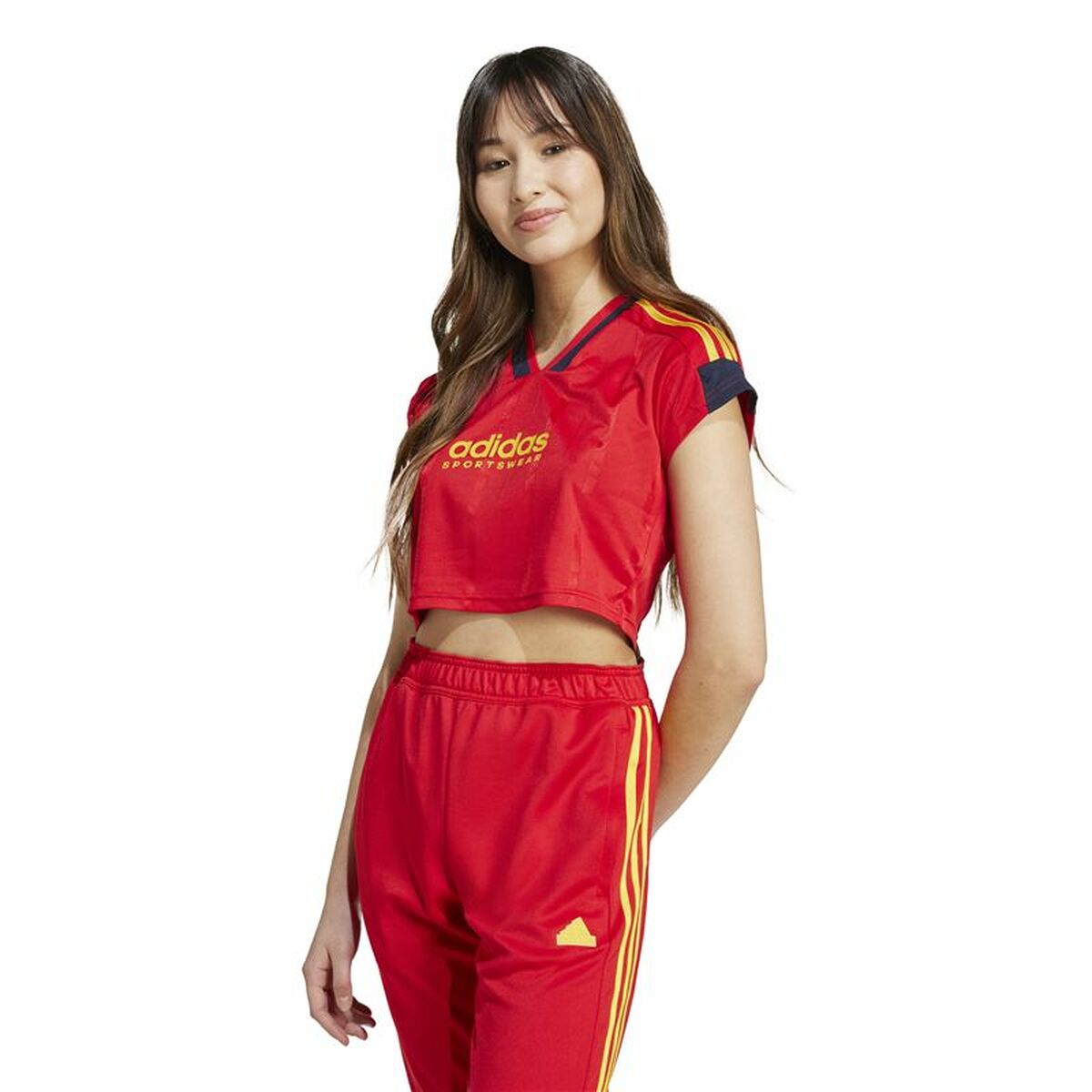 Maglia a Maniche Corte Donna Adidas Tiro Cut 3  Rosso Taglia:XS