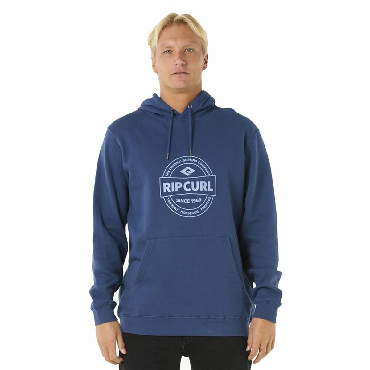 Felpa con Cappuccio Uomo Rip Curl Stapler Hood Azzurro Taglia:XL