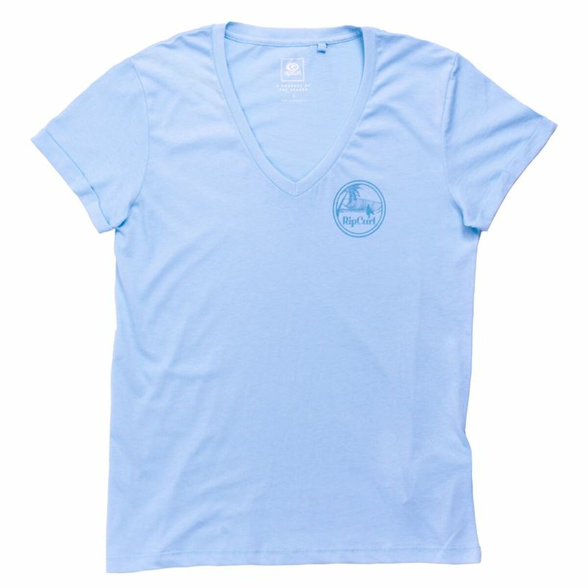 Maglia a Maniche Corte Donna Rip Curl Re-entry Azzurro Chiaro Taglia:M