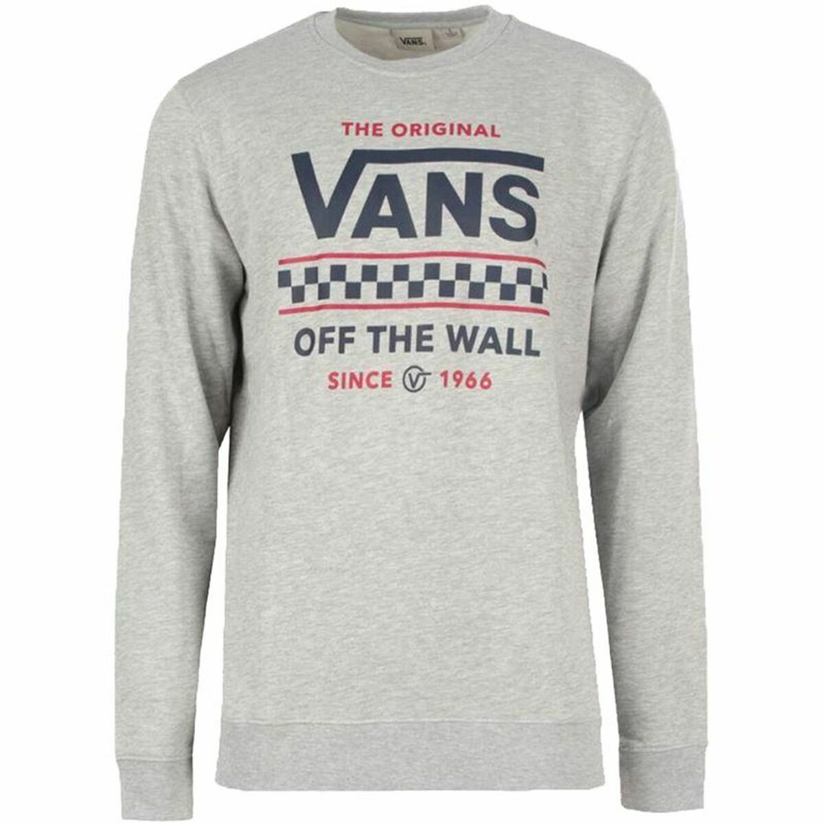 Felpa senza Cappuccio Uomo Vans Stackton Crew Grigio Taglia:S