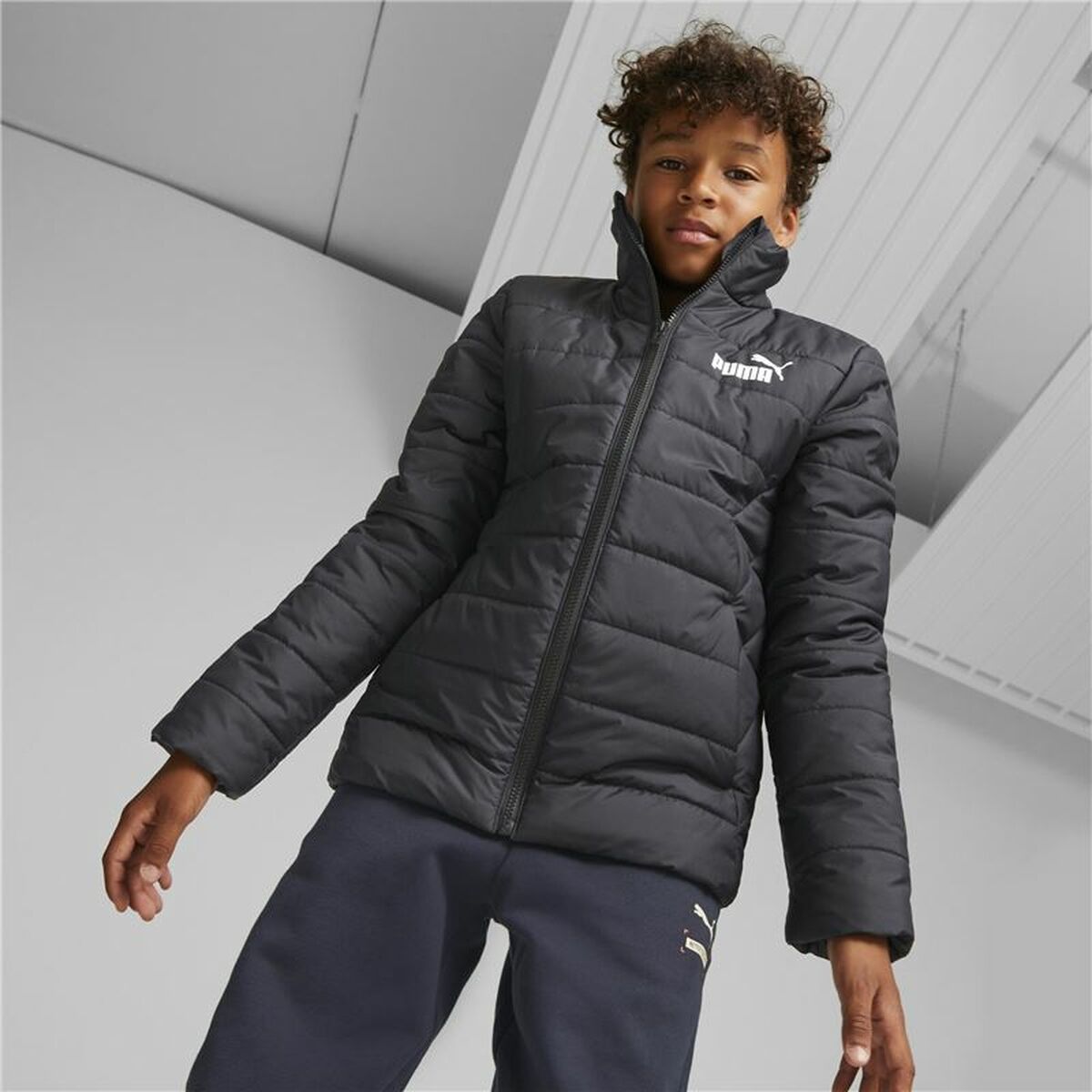 Giacca Sportiva da Bambini Puma Essentials Padded Nero Taglia:5-6 Anni - Image 3