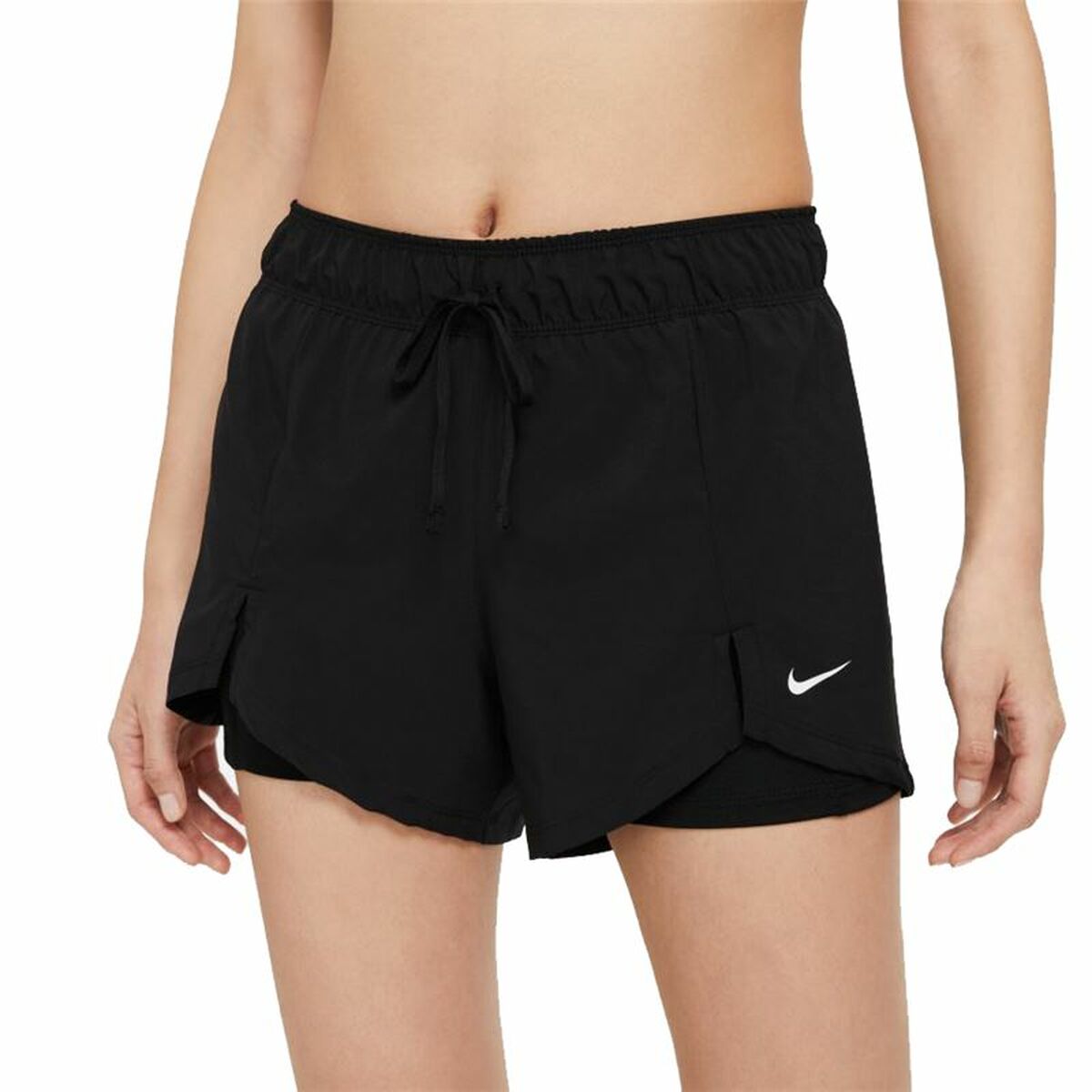 Pantaloncini Sportivi da Donna DF FLX ESS 2-IN-1 Nike Nero Taglia:XL
