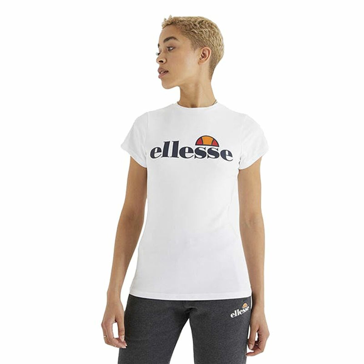 Maglia a Maniche Corte Donna Ellesse Hayes Bianco Taglia:XS