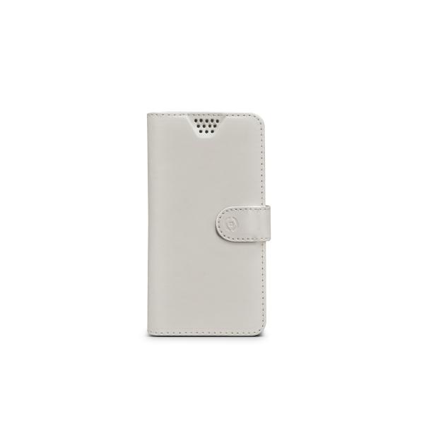 Custodia per Cellulare Celly WALLYUNIXLWH Bianco Universal