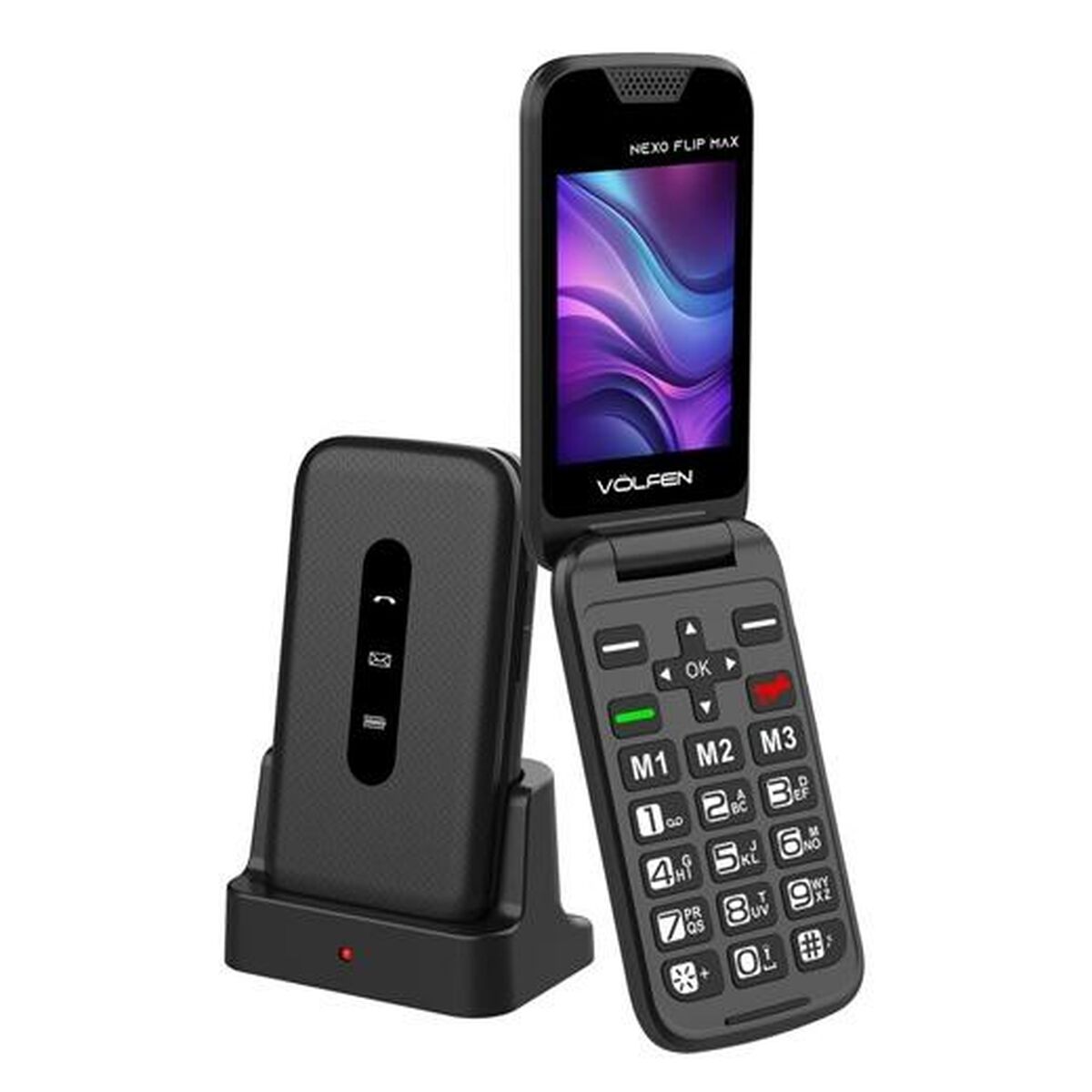 Cellulare per anziani Volfen Nexo Flip Nero 64 MB RAM 2,8"