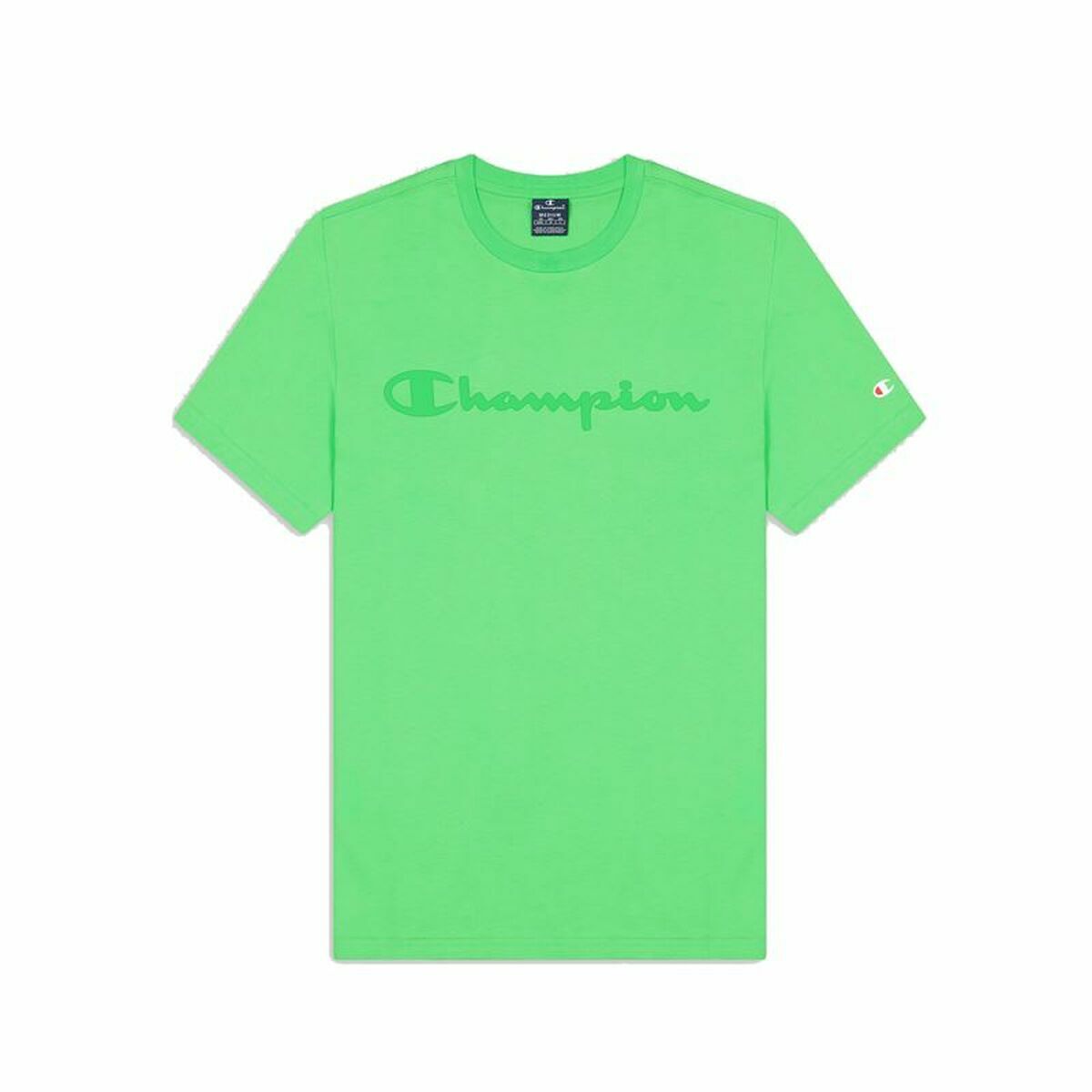 Maglia a Maniche Corte Uomo Champion Crewneck Verde Taglia:S