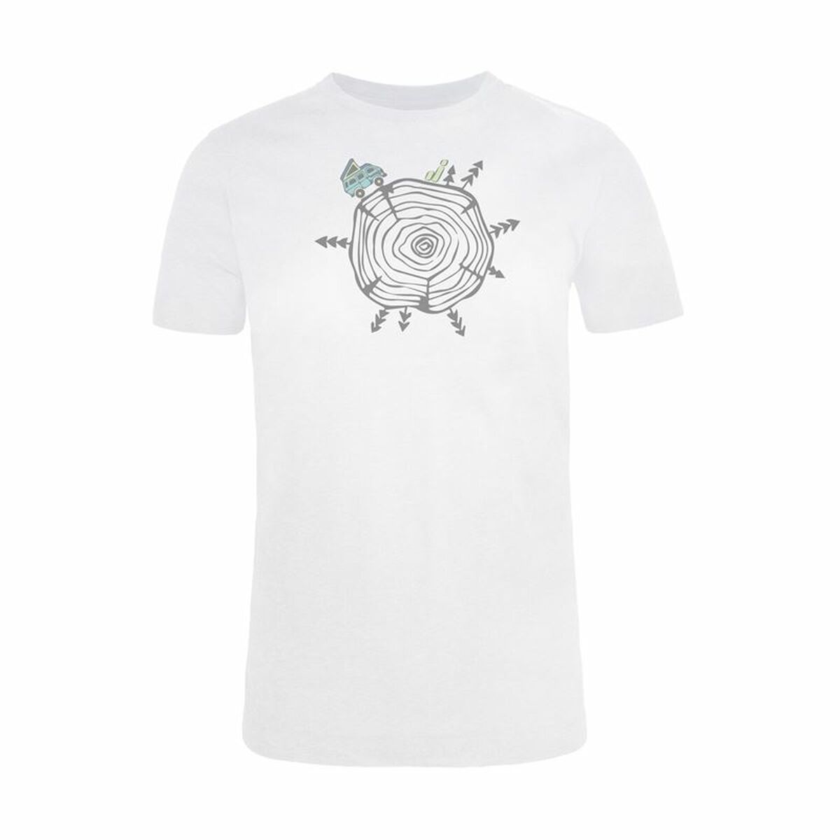 Maglia Sportiva a Maniche Corte Joluvi Wood Bianco Taglia:L