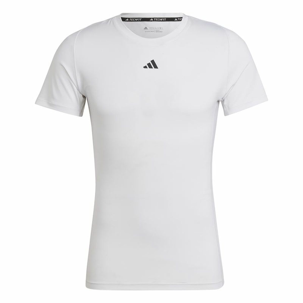 Maglia a Maniche Corte Uomo Adidas Techfit Training Bianco Taglia:XL
