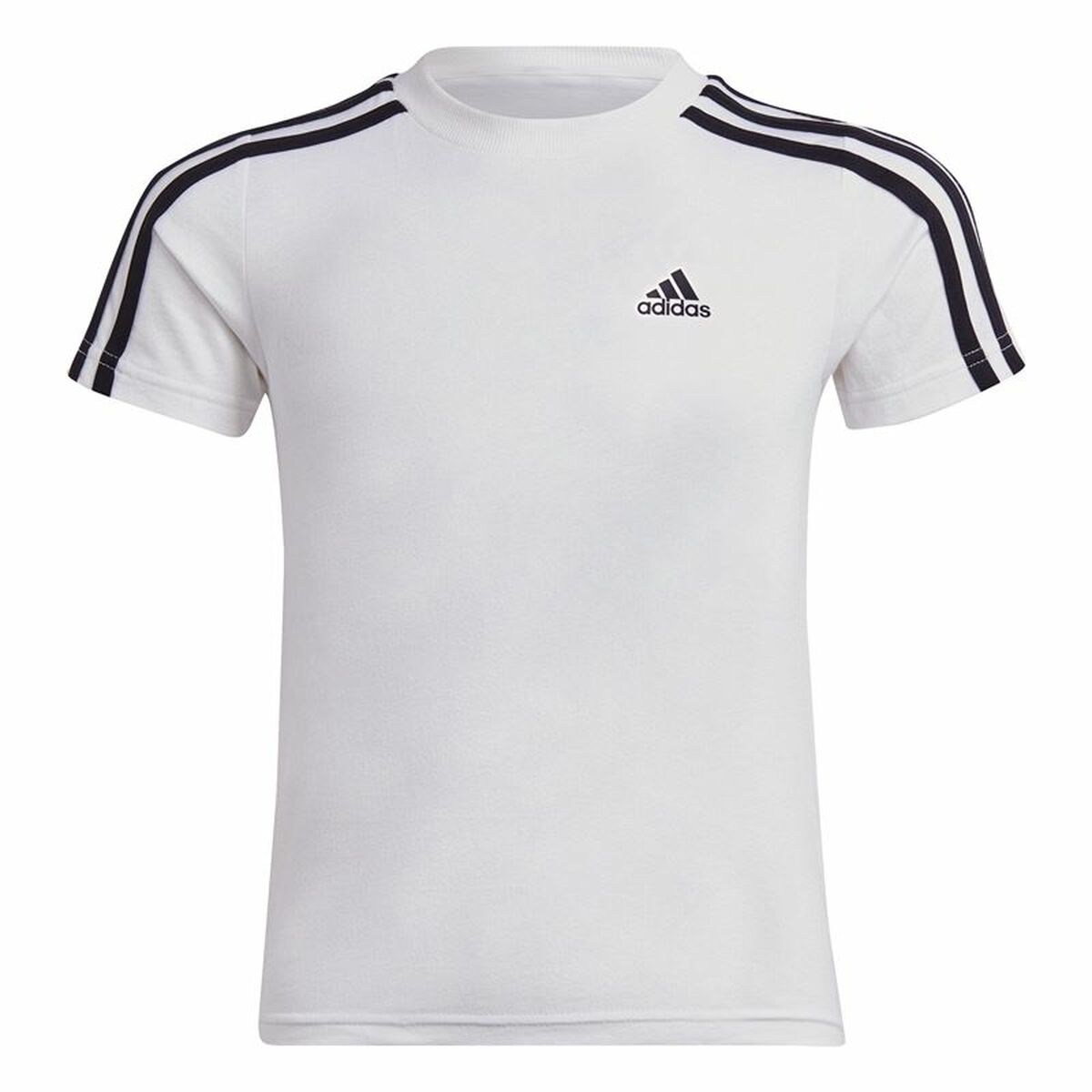 Maglia a Maniche Corte Adidas Lk 3S Co Bianco Taglia:5-6 Anni