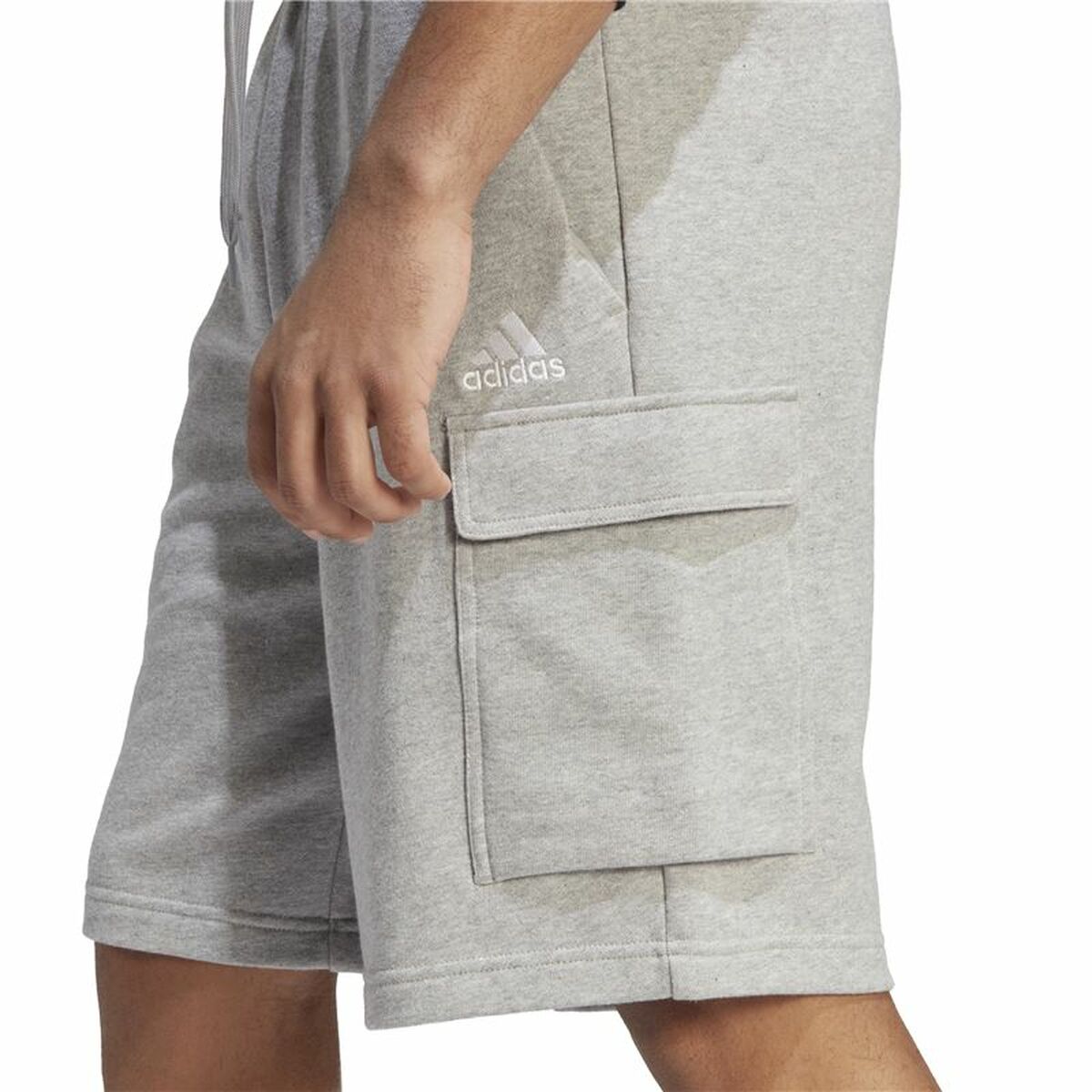 Pantaloncino Sportivo Adidas Essentials French Terry Cargo Grigio Taglia:L - Image 5