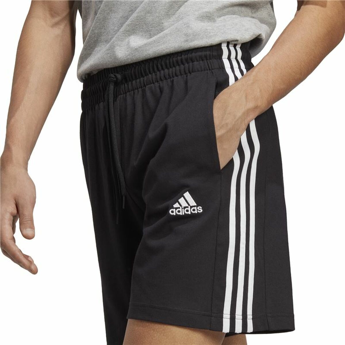 Pantaloncino Sportivo Adidas 3S Sj 7 Sho Nero Taglia:XS - Image 5