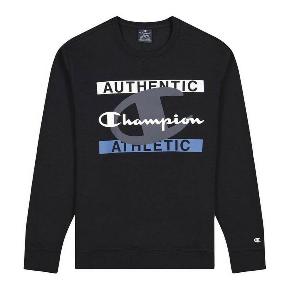 Felpa senza Cappuccio Uomo Champion Authentic Athletic Nero Taglia:S