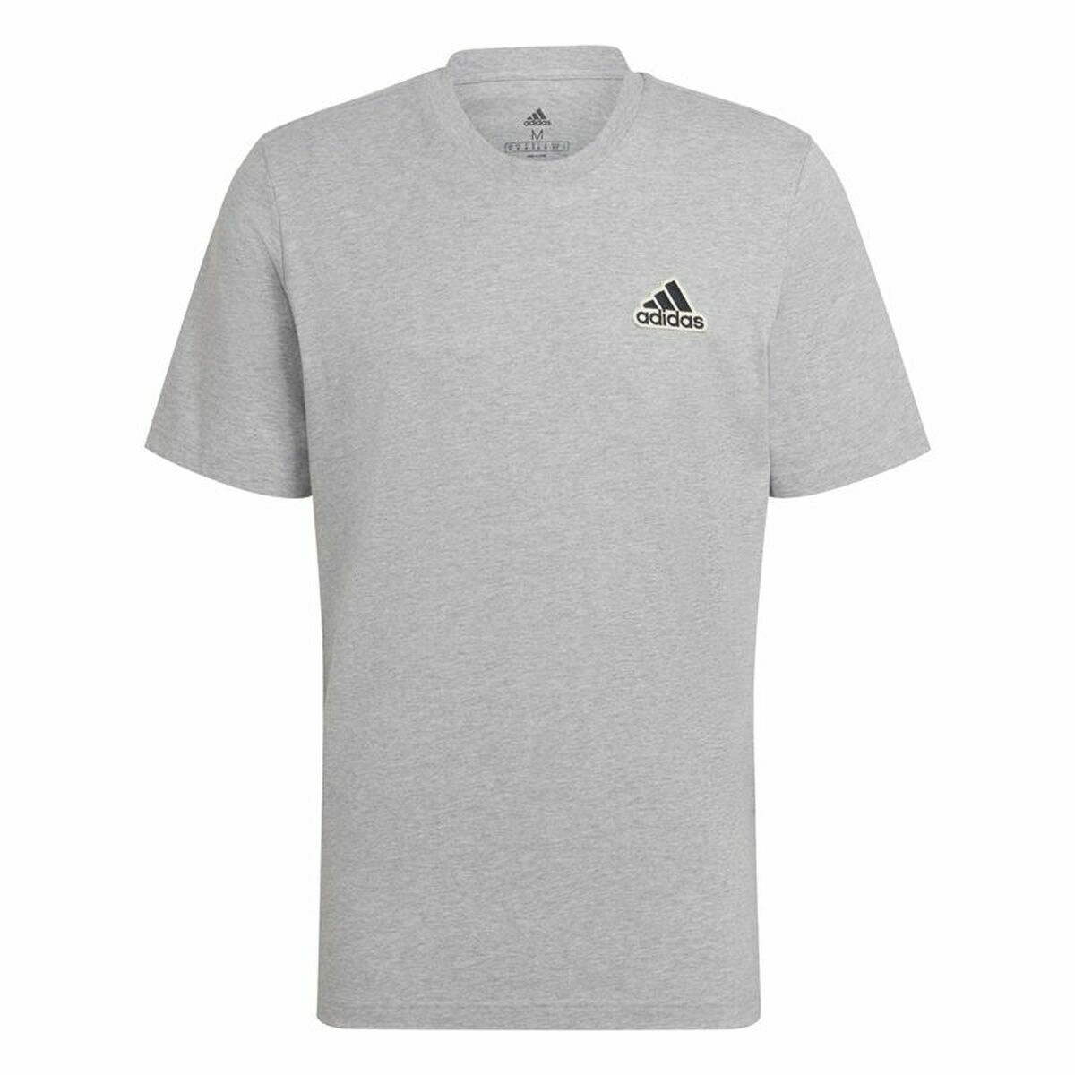 Maglia a Maniche Corte Uomo Adidas Essentials Feelcomfy Grigio Taglia:L