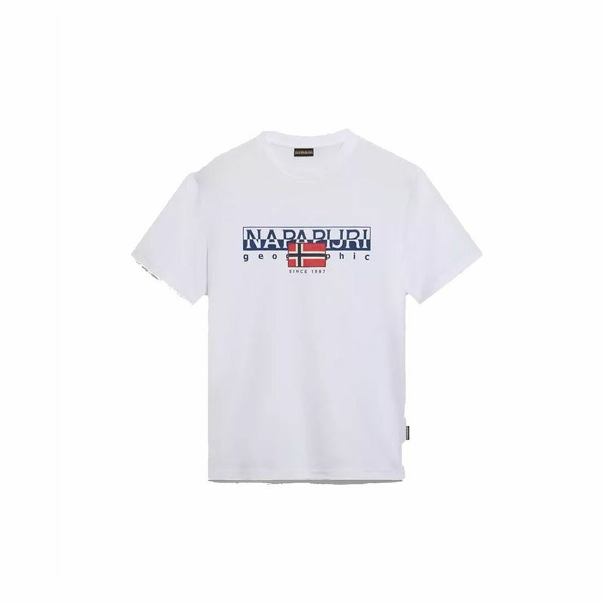 Maglia a Maniche Corte Uomo Napapijri S-Aylmer Bianco Taglia:L