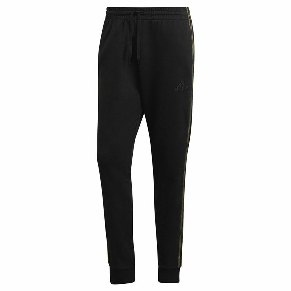 Pantalone Lungo Sportivo Adidas Essentials Camo Print Nero Uomo Taglia:S