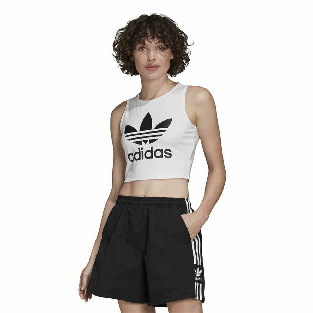 Maglia Smanicata da Donna Adidas Tank  Bianco Taglia:36