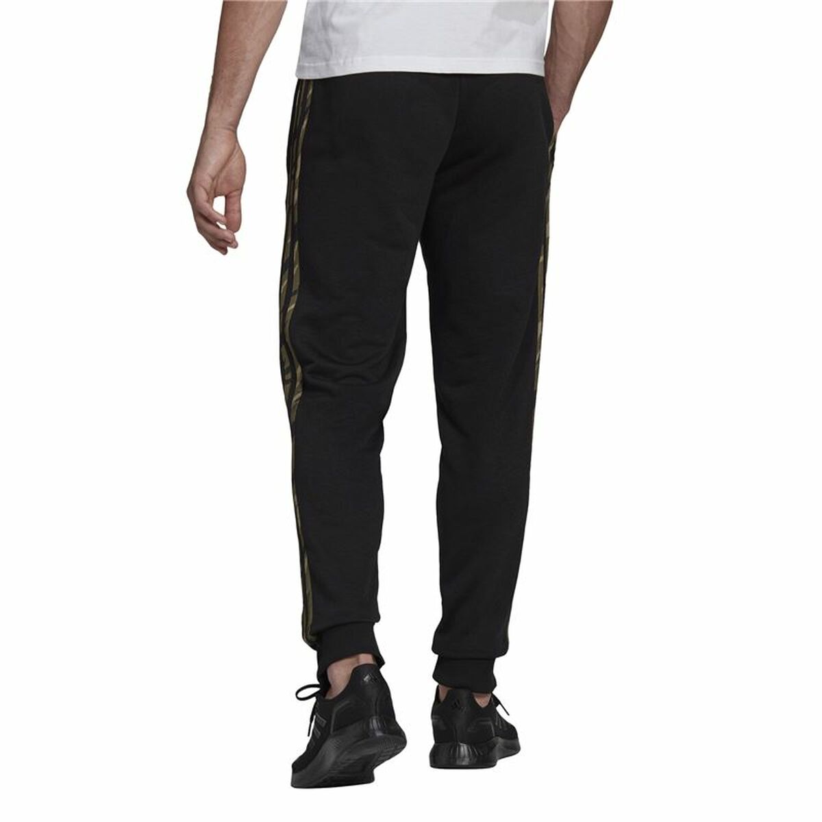 Pantalone Lungo Sportivo Adidas Essentials Camo Print Nero Uomo Taglia:S - Image 4