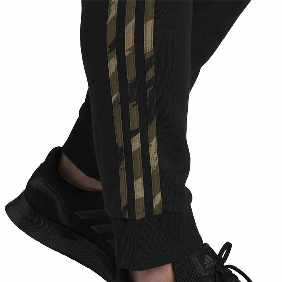 Pantalone Lungo Sportivo Adidas Essentials Camo Print Nero Uomo Taglia:S - Image 6