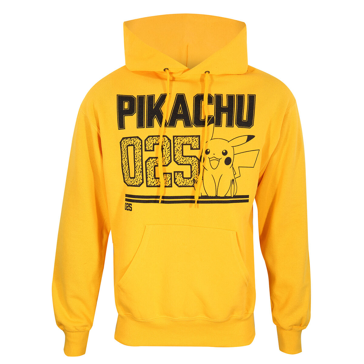 Felpa con Cappuccio Unisex Pokémon Picachu Line Art Giallo Taglia:M