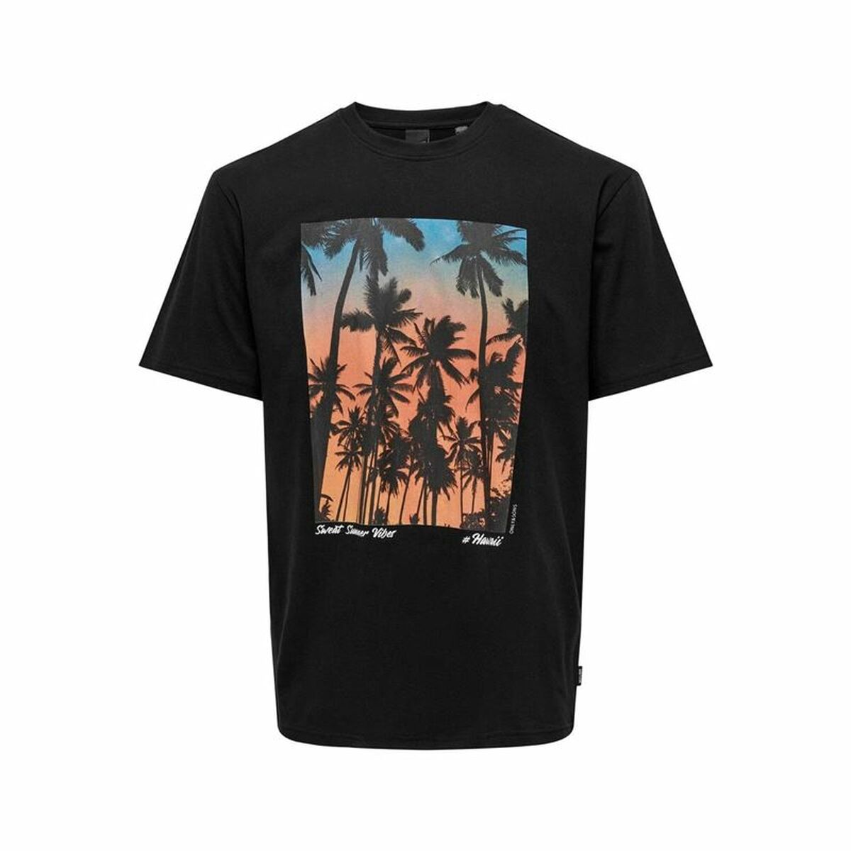 Maglia Sportiva a Maniche Corte Only & Sons Onskolton Reg Beach Nero Taglia:XS