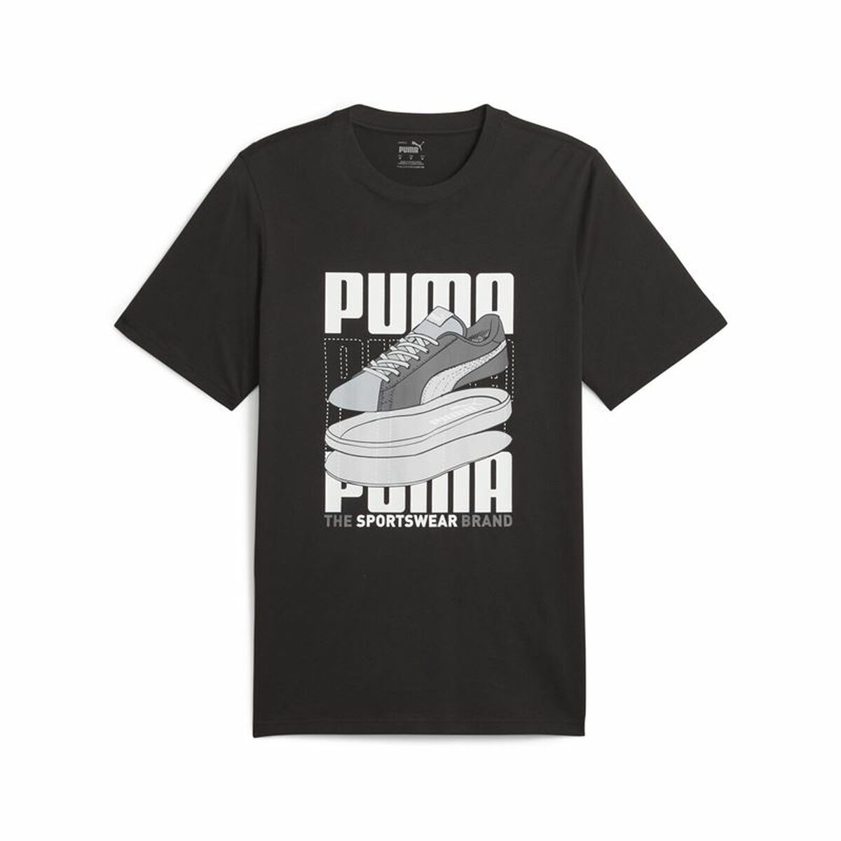 Maglia a Maniche Corte Uomo Puma Graphiccs Sneaker Nero Taglia:M