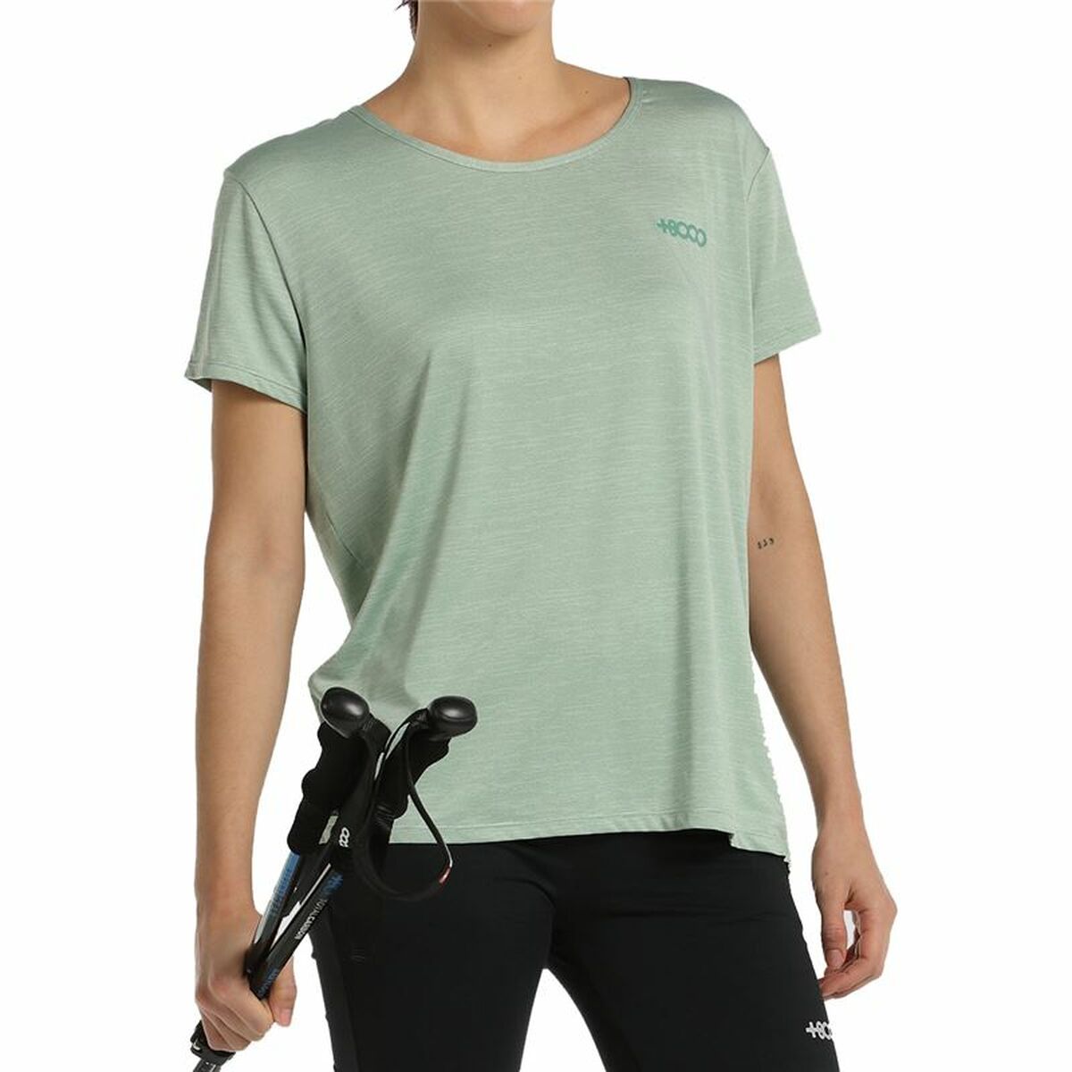 Maglia a Maniche Corte Donna +8000 Acacia Azzurro Taglia:S