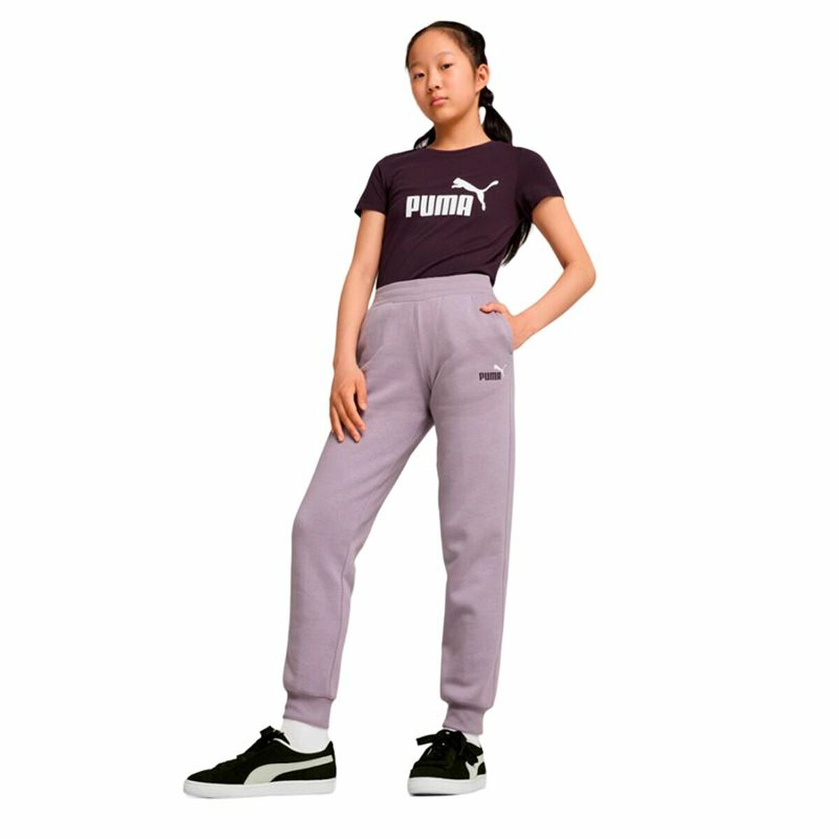 Pantalone di Tuta per Bambini Puma  Essentials Viola Taglia:11-12 Anni