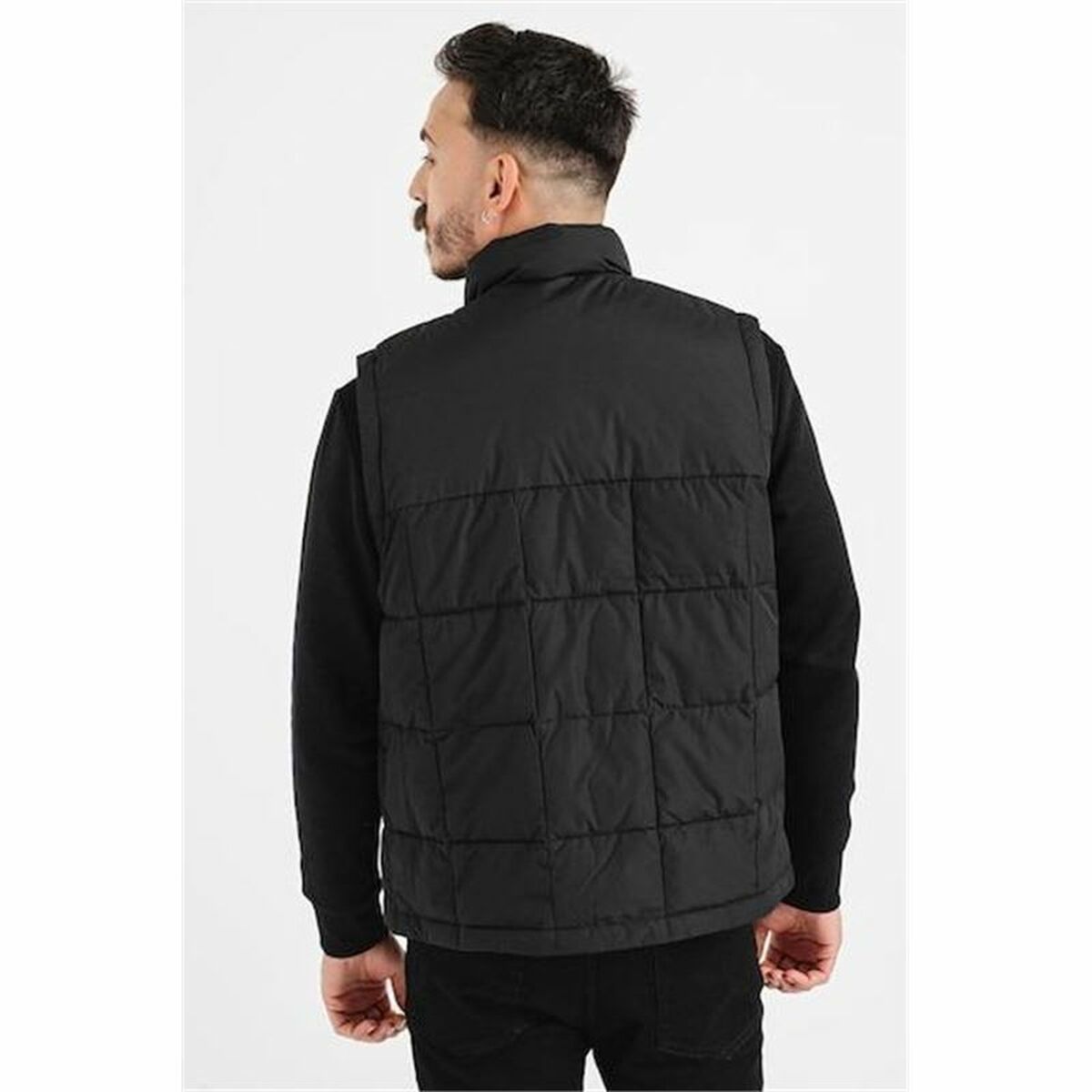 Gilet Sportivo da Uomo Jack & Jones Jjben Square Bodywarmer Nero Taglia:2XL - Image 4