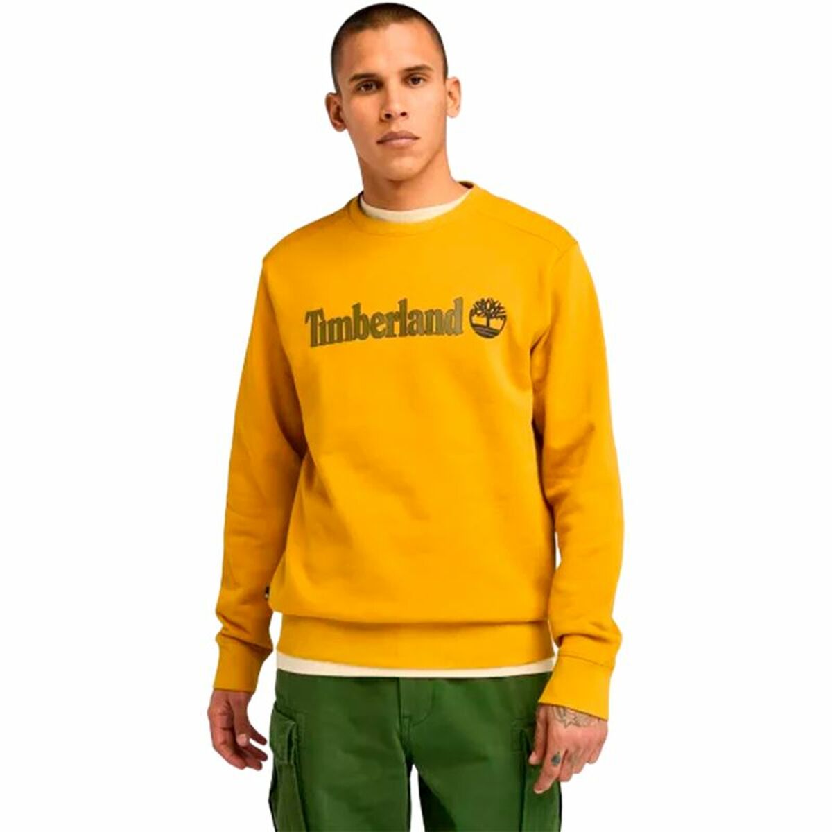 Felpa senza Cappuccio Uomo Timberland Kennebec River Linear Logo Crew Taglia:L