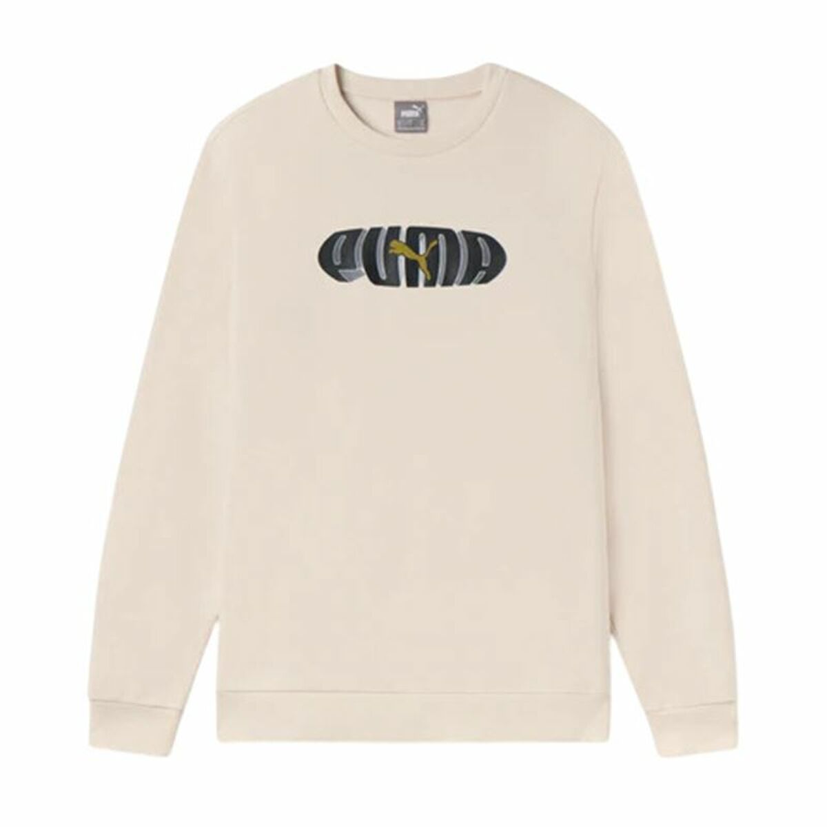 Felpa senza Cappuccio Uomo Puma Essentials+ Graphic Crew Fl Hombre Taglia:L