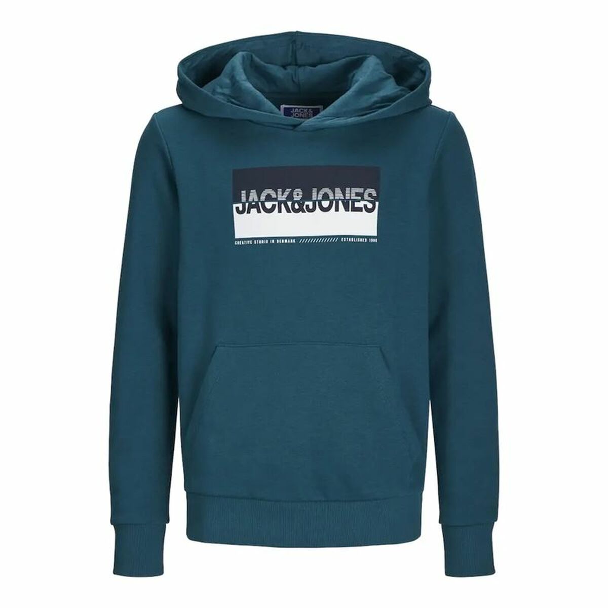 Felpa con Cappuccio Uomo Jack & Jones Jjnolan Azzurro Taglia:12 anni