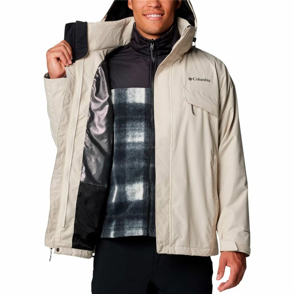 Giacca Sportiva da Uomo Columbia Bugaboo III Fleece Beige Taglia:XL - Image 5