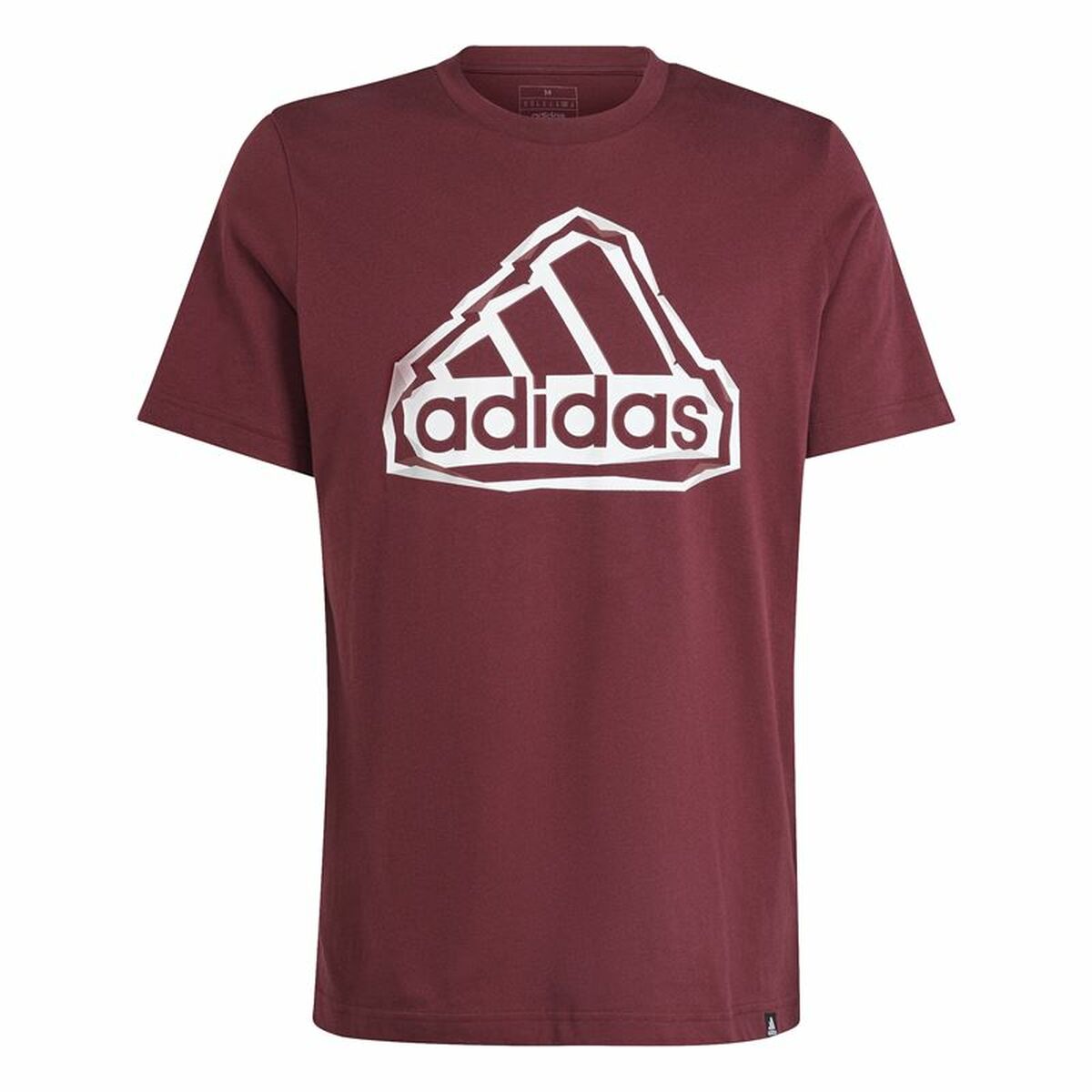 Maglia a Maniche Corte Uomo Adidas Fld Bos Marrone Rosso Granato Taglia:XL