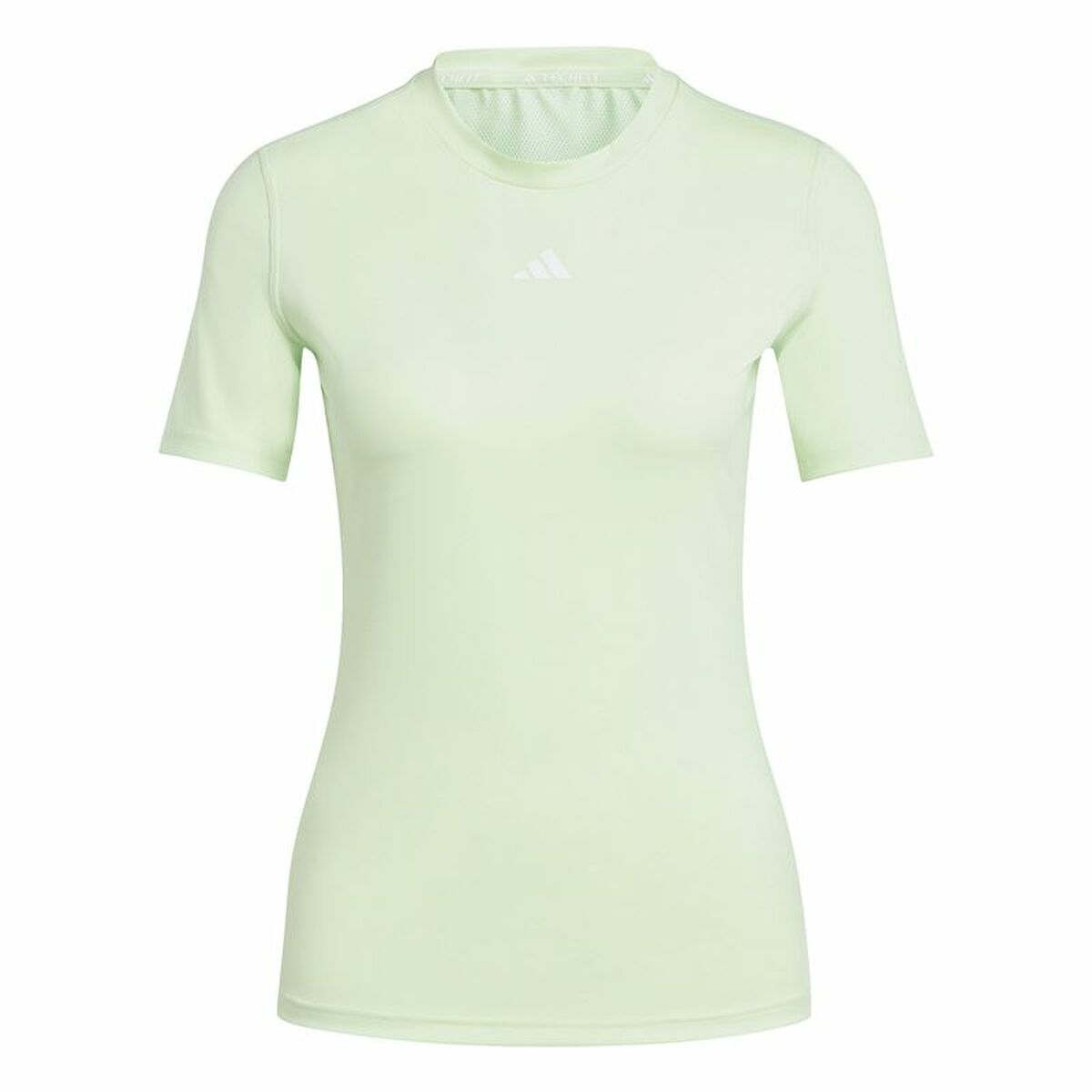 Maglia a Maniche Corte Donna Adidas Essentials Techfit Train Verde limone Verde Chiaro Taglia:S