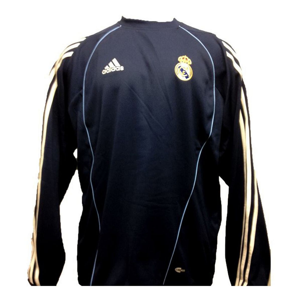Felpa senza Cappuccio Uomo Adidas Real Madrid CF Azzurro Football Taglia:198 cm