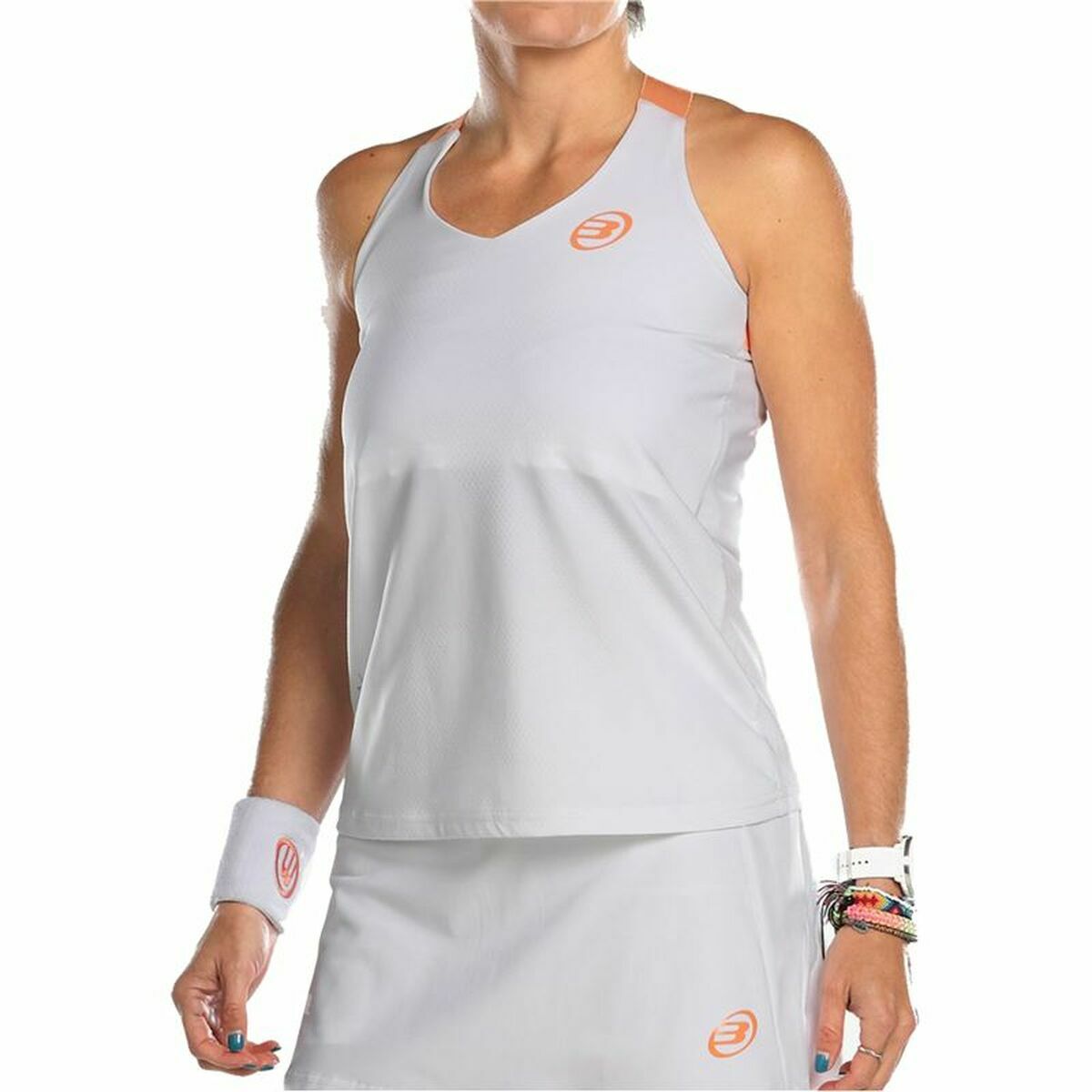 Canotta Donna Bullpadel Acoda Bianco Taglia:M