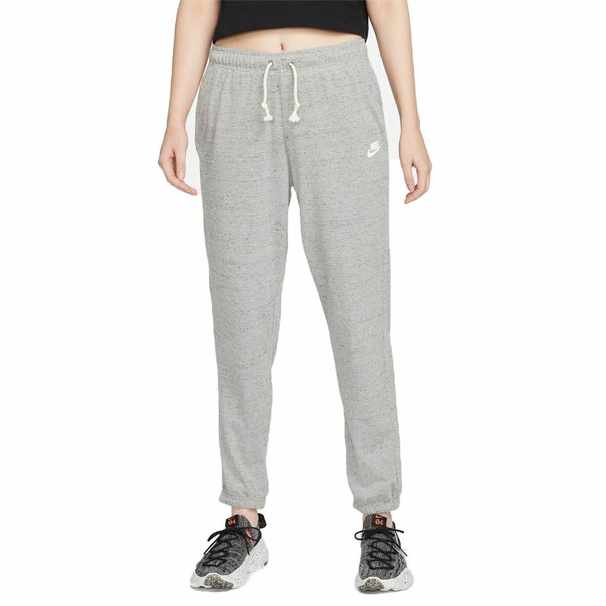 Pantalone Lungo Sportivo Nike Sportswear Gym Vintage Grigio Donna Taglia:M