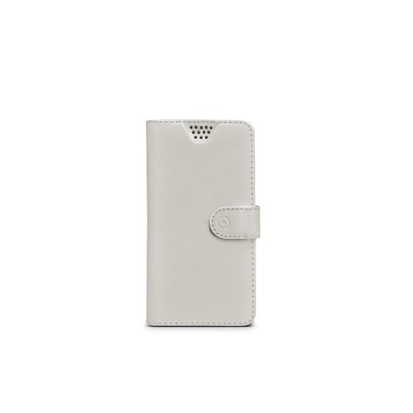 Custodia per Cellulare Celly WALLYUNILWH Bianco Universal