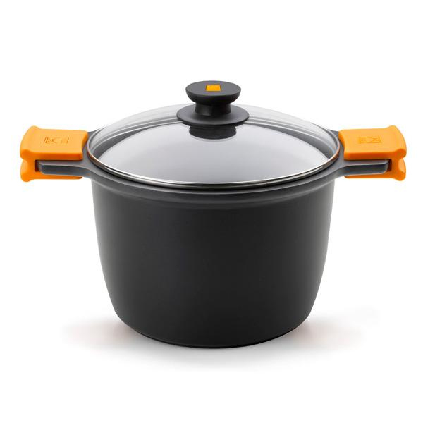 Pentola con Coperchio di Vetro BRA Efficient Dimensione:Ø 20 cm