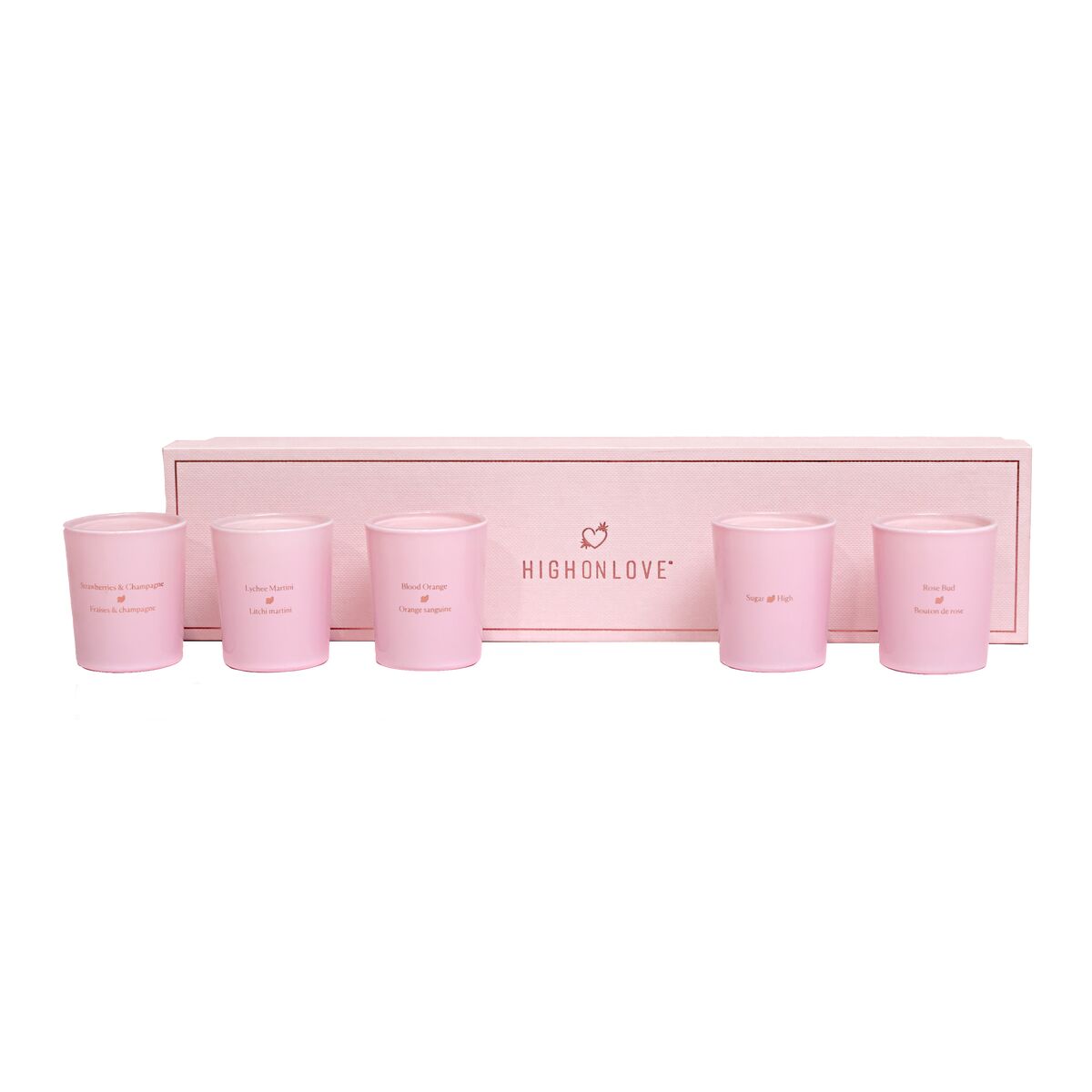 Candela Massaggio Highonlove Arancio Rosa Champagne alla Fragola Litchi 35 ml