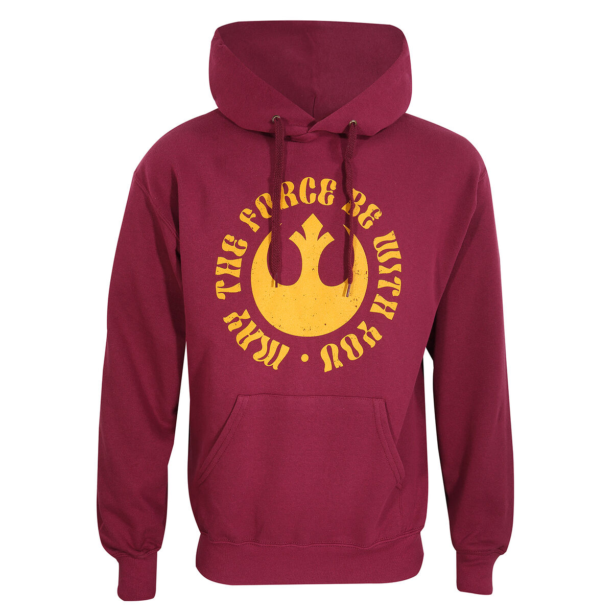 Felpa con Cappuccio Unisex Star Wars May The Force Be With You Bordeaux Taglia:M